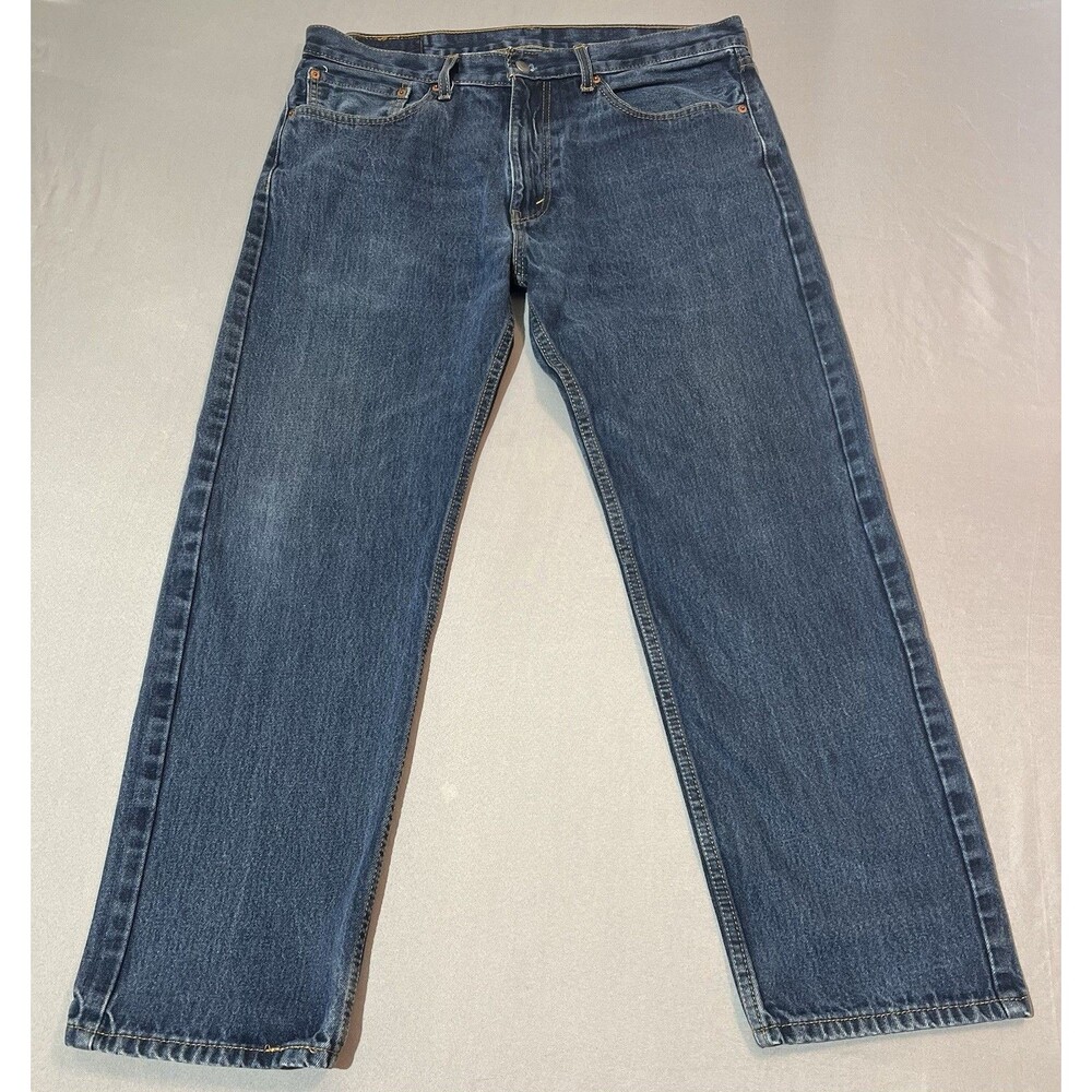 Levis Jeans Mens Size 36 x 30 Blue Denim 505 Straight Leg Regular Fit 5-Pocket